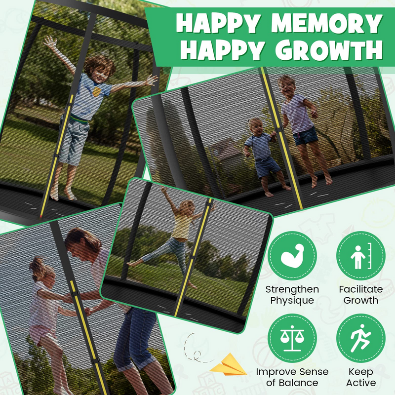 Load image into Gallery viewer, Goplus Recreational Trampolines 8FT 10FT 12FT, 400LBS Bearing Outdoor Trampoline with Enclosure - GoplusUS
