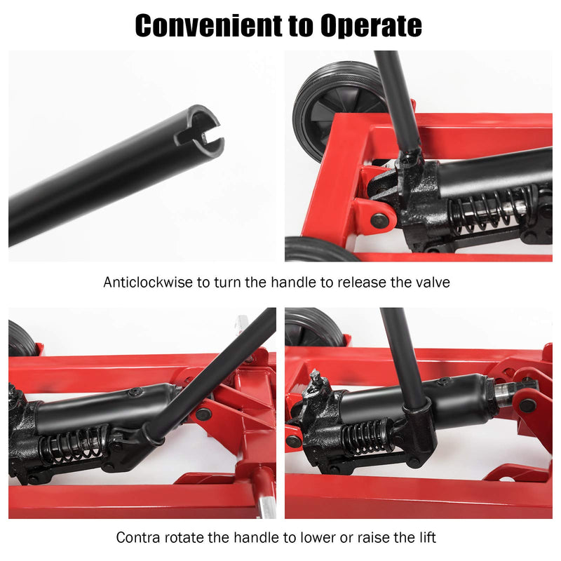 Load image into Gallery viewer, Lawn Mower Lift with Hydraulic Jack, 500-lb Capacity Easy Assembly Riding Mower Lift - GoplusUS
