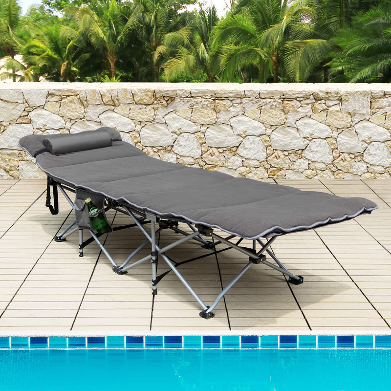 Load image into Gallery viewer, Goplus Camping Cot, Folding Camping Cot with Mattress, Pillow - GoplusUS
