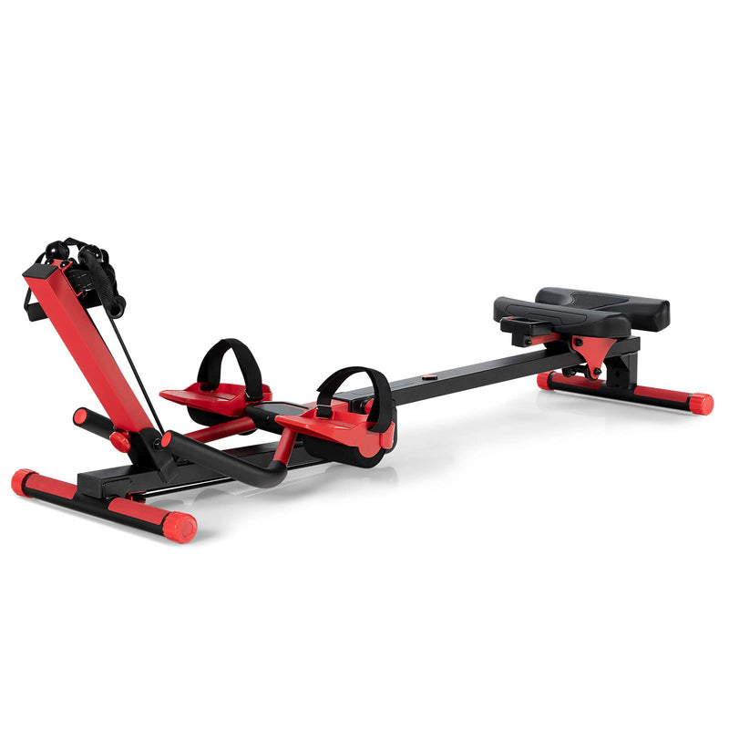 Load image into Gallery viewer, 4 in 1 Folding Rowing Machine, AB Crunch Workout Machine w/3-Level Angle &amp; Adjustable Tension - GoplusUS
