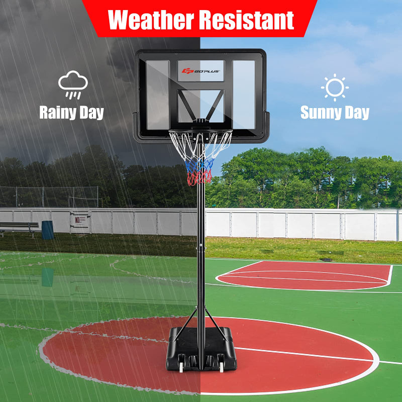 Load image into Gallery viewer, Goplus Portable Basketball Hoop Outdoor, 4.5FT-10FT Height Adjustable Basketball Goal System - GoplusUS
