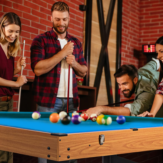 Goplus 48 Inch Game Table, 3-in-1 Combo Table Set w/ Adult Size Foosball Table - GoplusUS