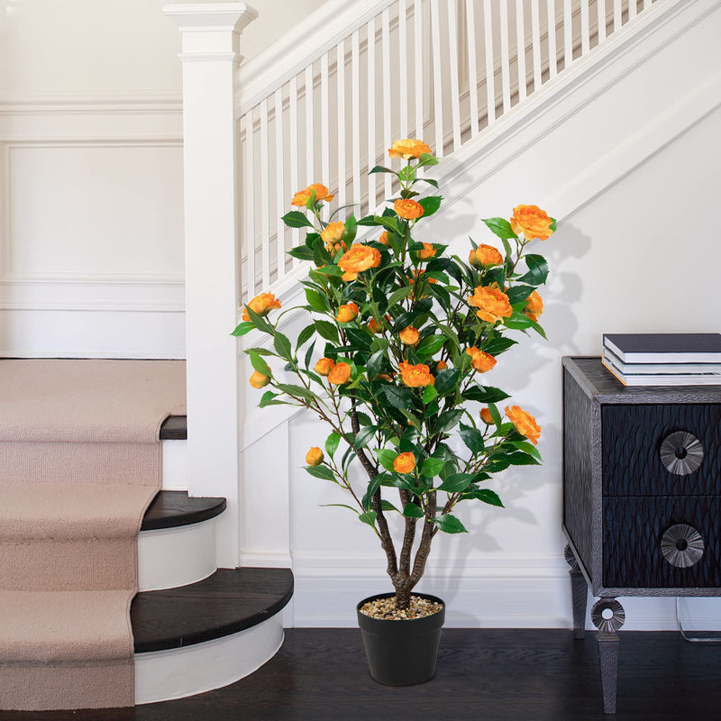 Load image into Gallery viewer, 40&quot; Artificial Camellia Tree - Goplus
