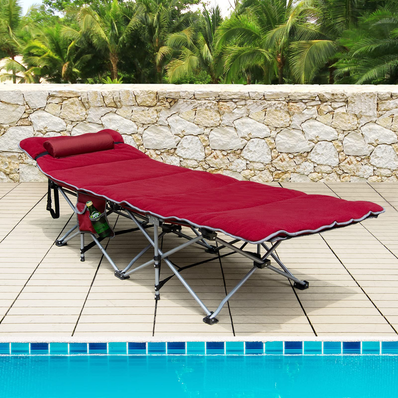 Load image into Gallery viewer, Goplus Camping Cot, Folding Camping Cot with Mattress, Pillow - GoplusUS
