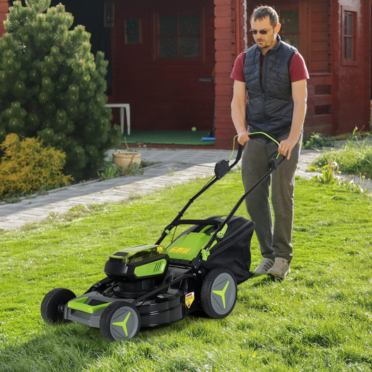 Goplus Cordless Lawn Mower, 18 Inch Electric Push Mower - GoplusUS