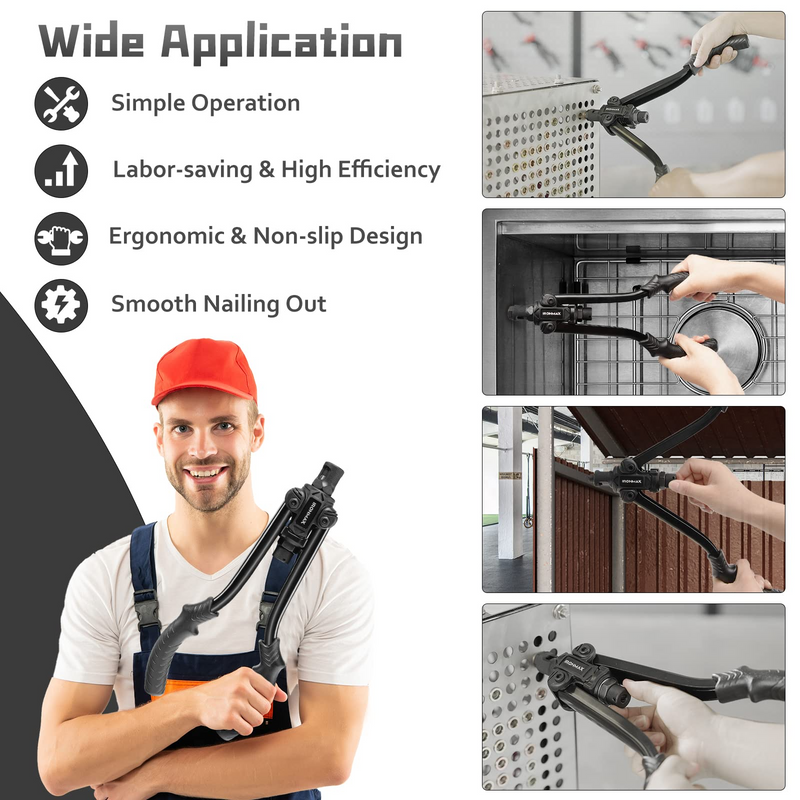 Load image into Gallery viewer, 13&quot; Rivet Nut Tool Kit with 6 Metric &amp; SAE Mandrels-M5, M6, M8 - GoplusUS
