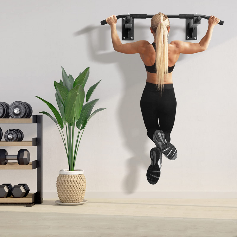 Load image into Gallery viewer, Goplus Wall Mounted Pull Up Bar, Steel Chin Up Bar w/ 3 Grip Positions, Multifunctional Pullup Bar for Indoor Home Gym Strength Training Full Body Workout Fitness - GoplusUS
