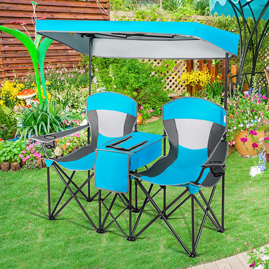 Goplus Double Camping Seat w/Shade Canopy - GoplusUS