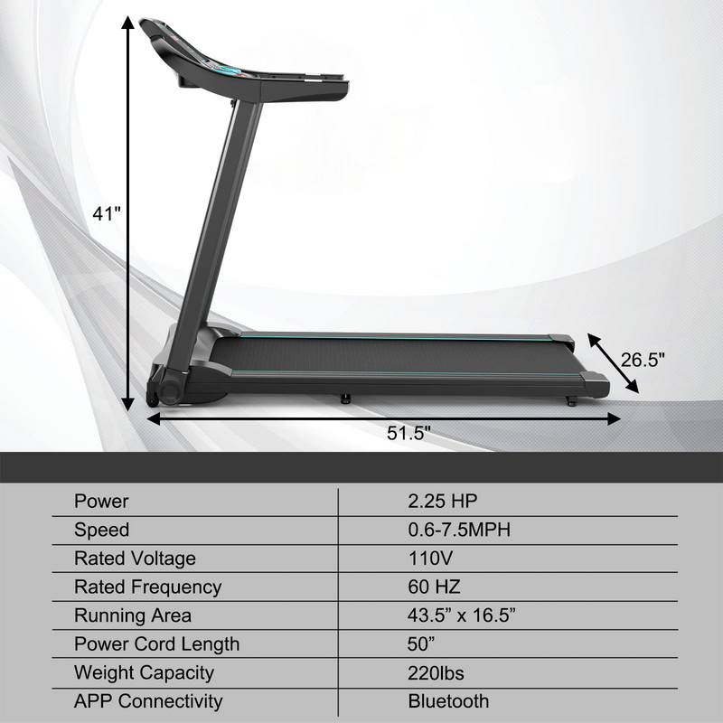 Load image into Gallery viewer, Goplus 2.25HP Folding Treadmill, Portable Electric Superfit Treadmill W/APP Control - GoplusUS
