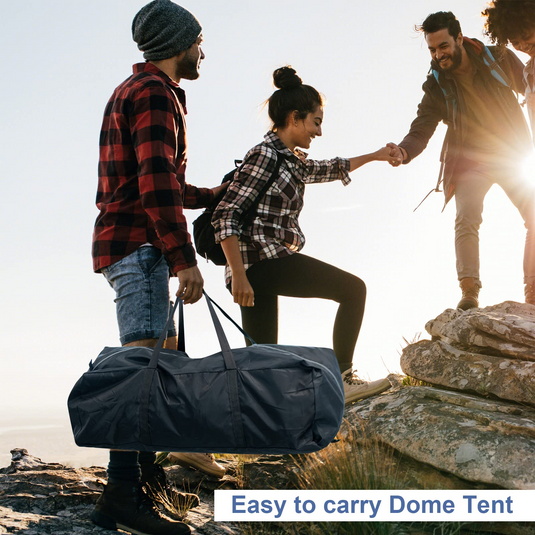 Goplus 6 Person Camping Tent, Portable Camping Dome Tent with Screen Room Porch - GoplusUS