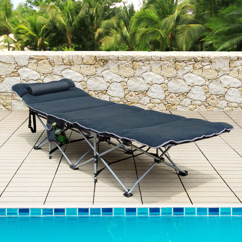Load image into Gallery viewer, Goplus Camping Cot, Folding Camping Cot with Mattress, Pillow - GoplusUS
