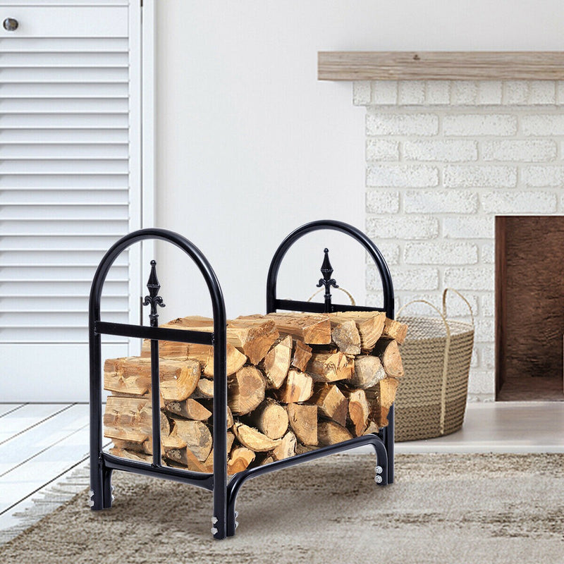 Load image into Gallery viewer, Firewood Log Rack Indoor Outdoor Fireplace Storage Holder (2 Feet) - GoplusUS
