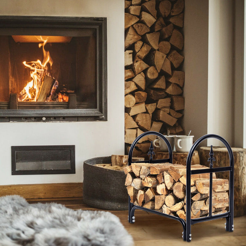Load image into Gallery viewer, Firewood Log Rack Indoor Outdoor Fireplace Storage Holder (2 Feet) - GoplusUS

