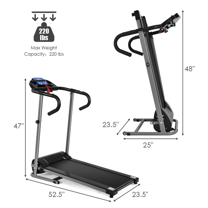 Load image into Gallery viewer, Electric Folding Treadmill with LCD Display and Heart Rate Sensor - GoplusUS
