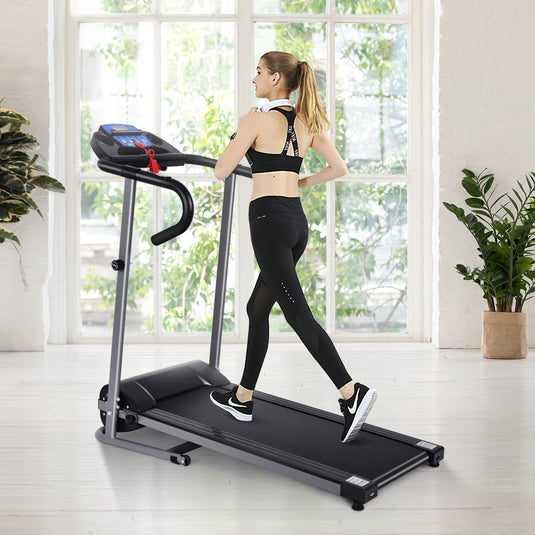 Electric Folding Treadmill with LCD Display and Heart Rate Sensor - GoplusUS