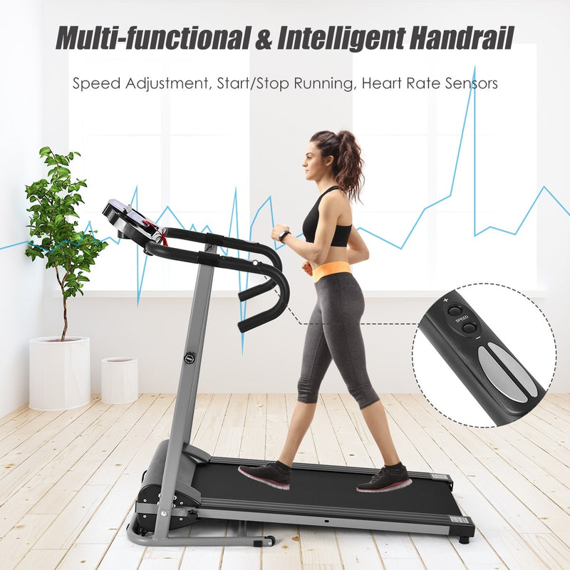 Load image into Gallery viewer, Electric Folding Treadmill with LCD Display and Heart Rate Sensor - GoplusUS
