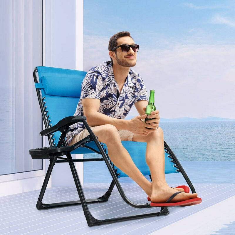 Load image into Gallery viewer, Zero Gravity Chair, 500-lb Capacity Oversized Recliner with Cup Holder
